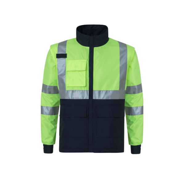 Navy/Yellow Reversible High Visibility Jacket For Men